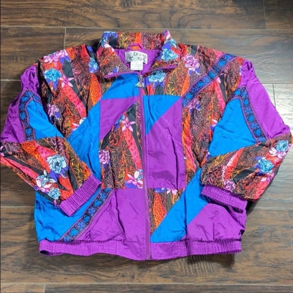 Vintage | Patch Color Block Windbreaker